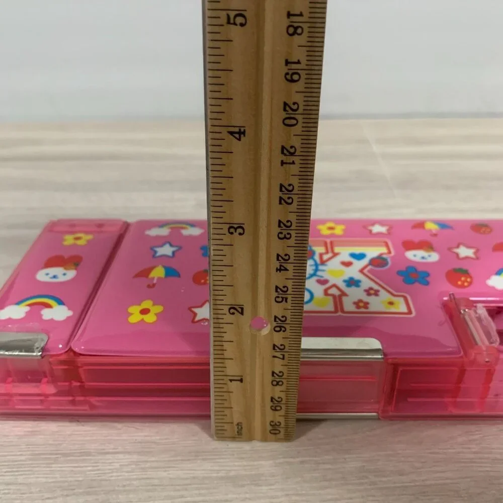 Vintage 2002 Sanrio Japan Hello Kitty And Mimmy Vinyl Magnetic Pencil Case